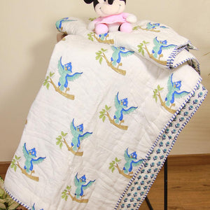 Neeli Chidiya Baby Quilt - Moriyo Decor