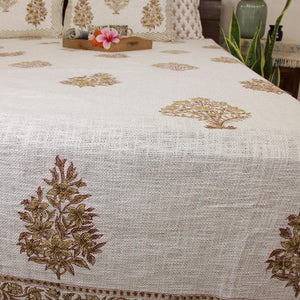 Bohemian Sandy Petals Bed Cover with 2 Pillow Cover Set - Moriyo Decor