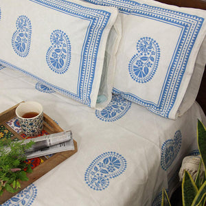 Asmaani Gulbahaar Bedsheet with 2 Pillow Cover Set - 220TC - Moriyo Decor