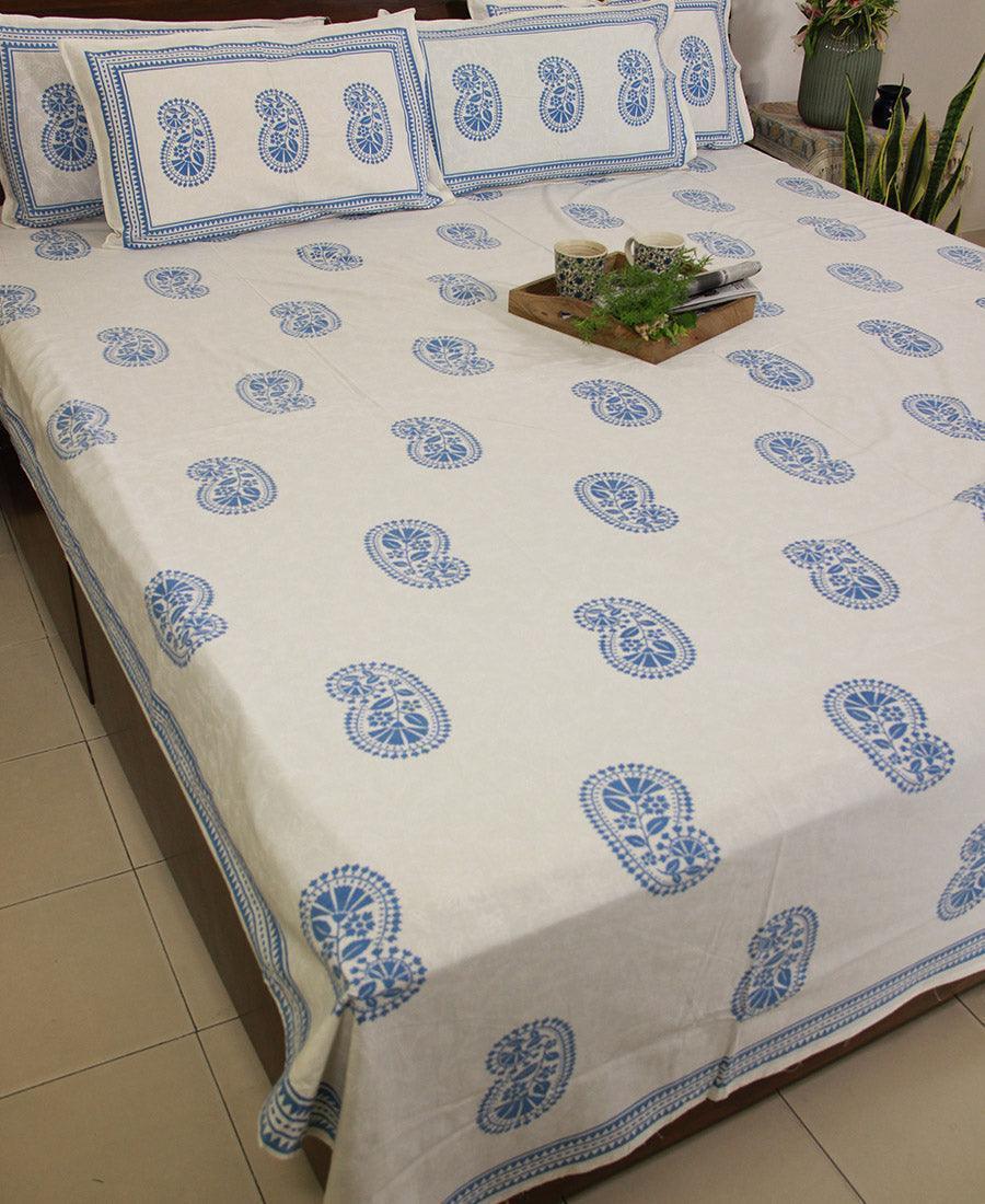 Asmaani Gulbahaar Bedsheet with 2 Pillow Cover Set - 220TC - Moriyo Decor