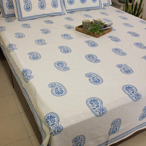 Asmaani Gulbahaar Bedsheet with 2 Pillow Cover Set - 220TC - Moriyo Decor