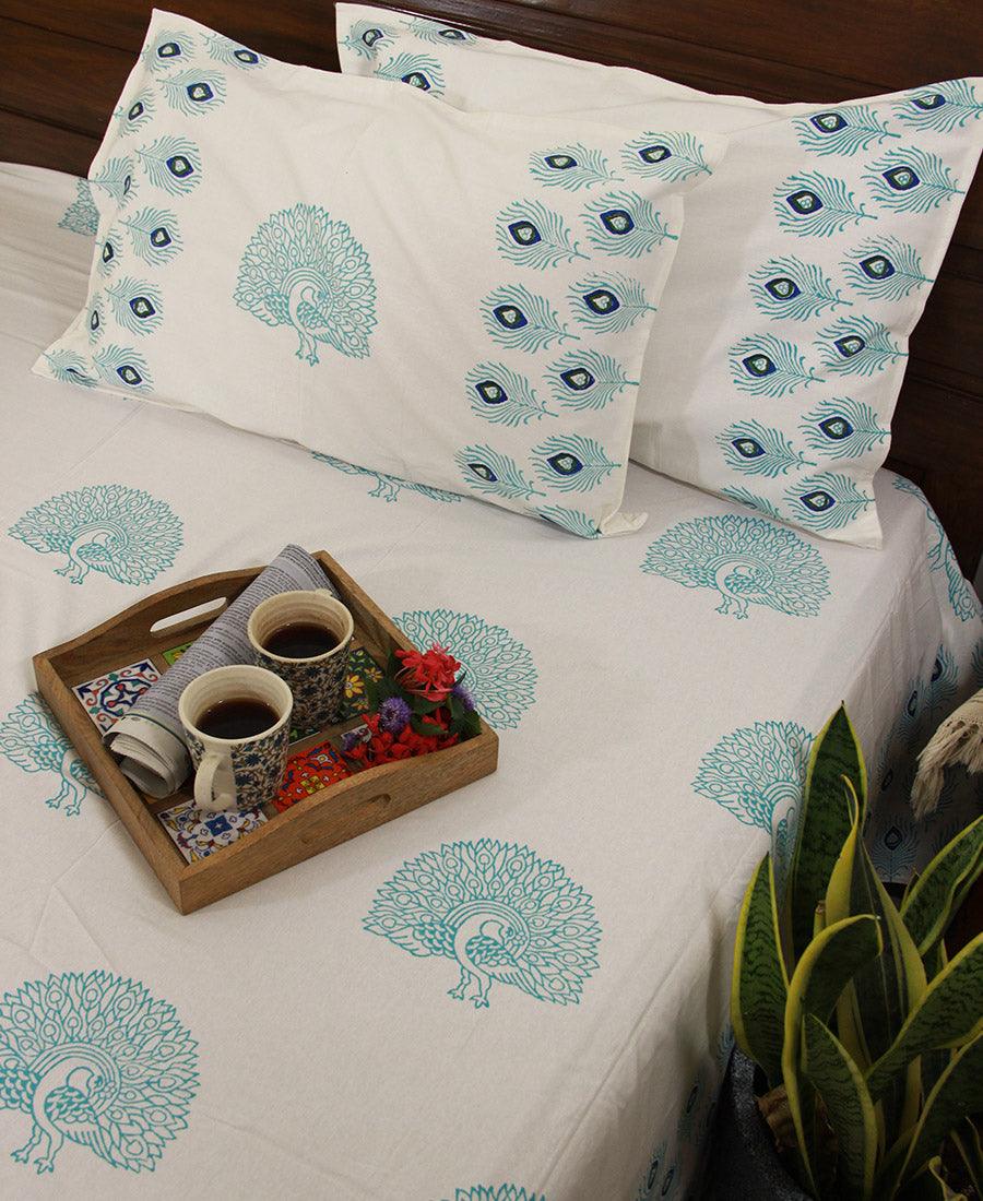 Neela Mor Bedsheet with 2 Pillow Cover Set - 280TC - Moriyo Decor