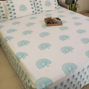 Neela Mor Bedsheet with 2 Pillow Cover Set - 280TC - Moriyo Decor