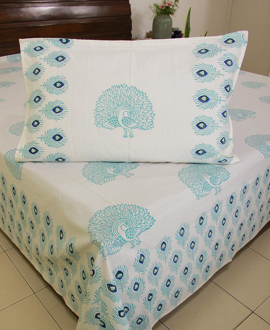 Neela Mor Bedsheet with 2 Pillow Cover Set - 280TC - Moriyo Decor