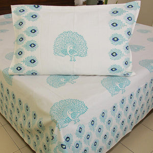 Neela Mor Bedsheet with 2 Pillow Cover Set - 280TC - Moriyo Decor