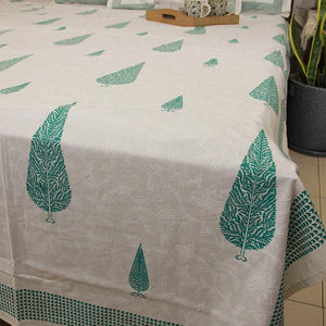 Jungle Green Gulbahaar Bedsheet with 2 Pillow Cover Set - 220TC - Moriyo Decor