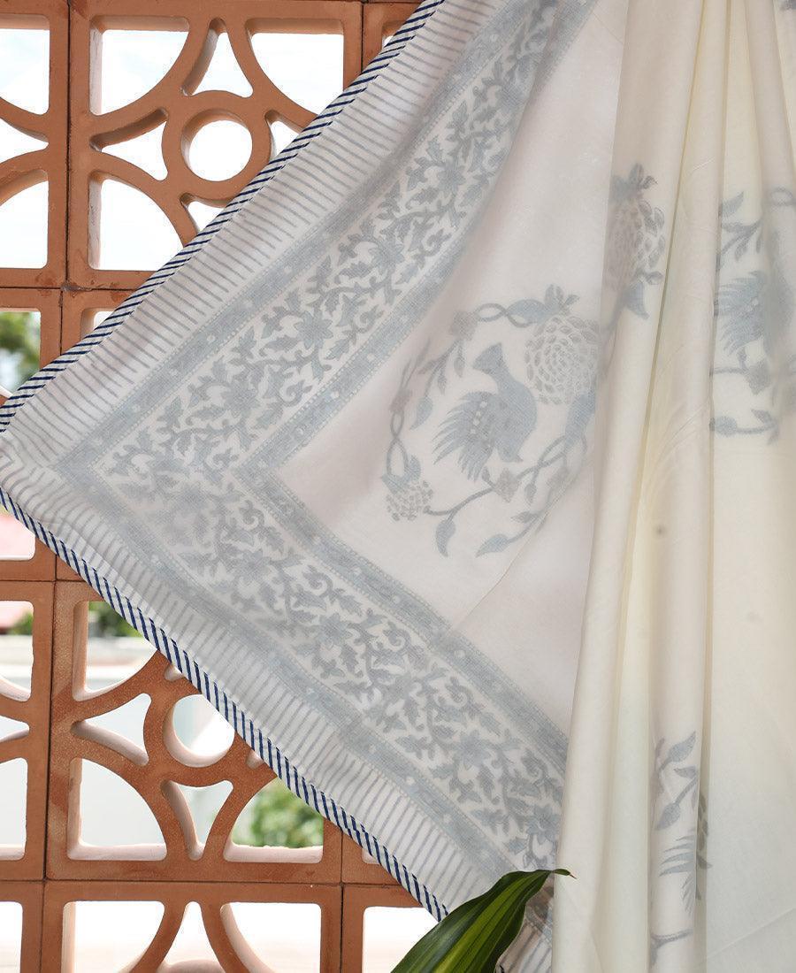 Neeli Chidiya Muslin Dohar - Moriyo Decor