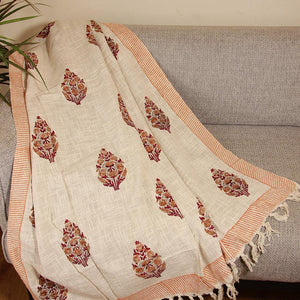 Kesari Jatropha Sofa Throw - Moriyo Decor