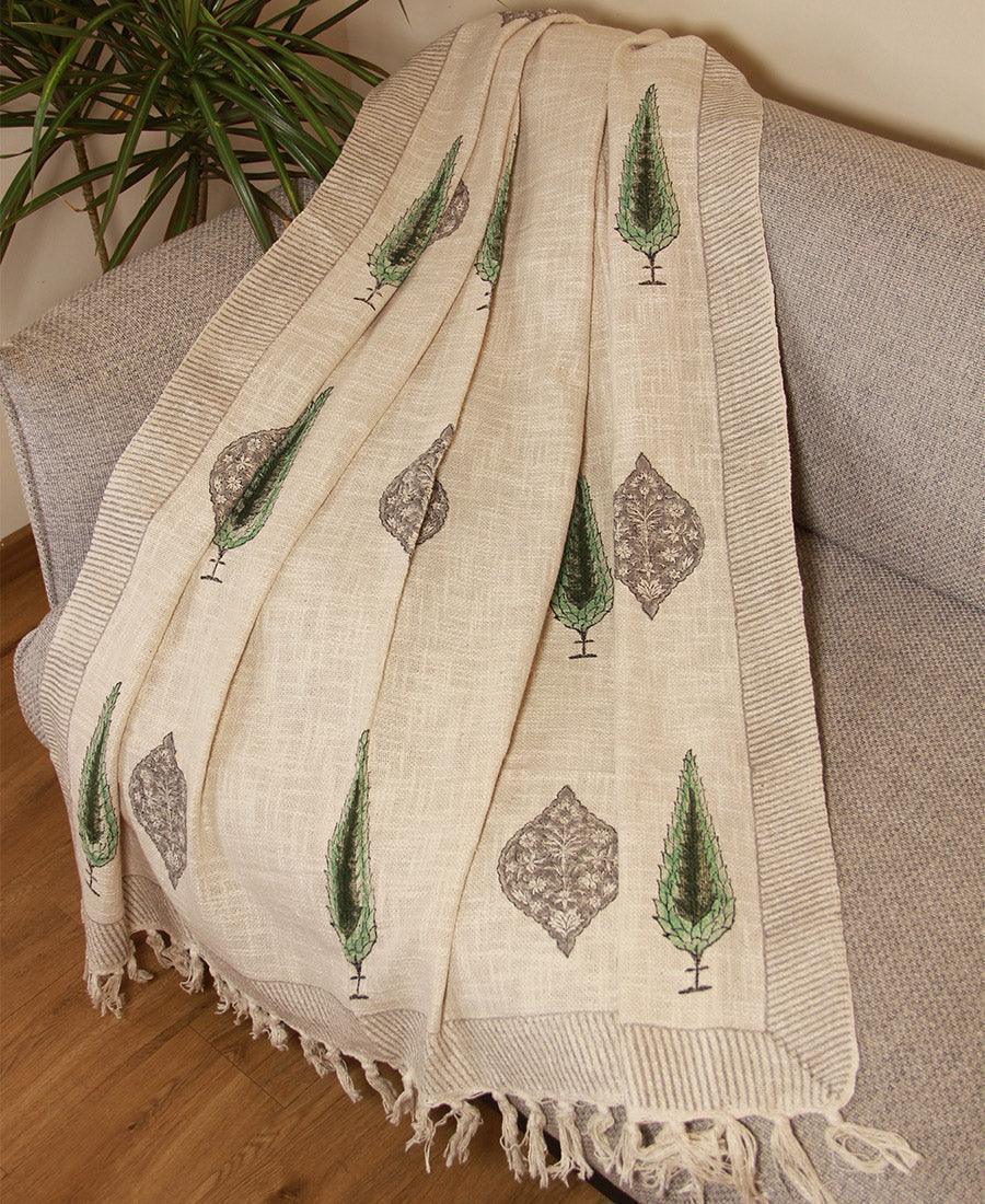 Gray & Green Kusum Sofa Throw - Moriyo Decor