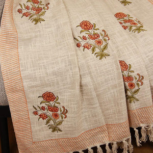 Naarangi Sosan Flower Jute Sofa Throw - Moriyo Decor