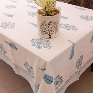 Blue Water Lily Table Cover - Moriyo Decor