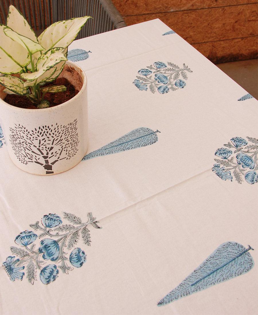 Blue Water Lily Table Cover - Moriyo Decor