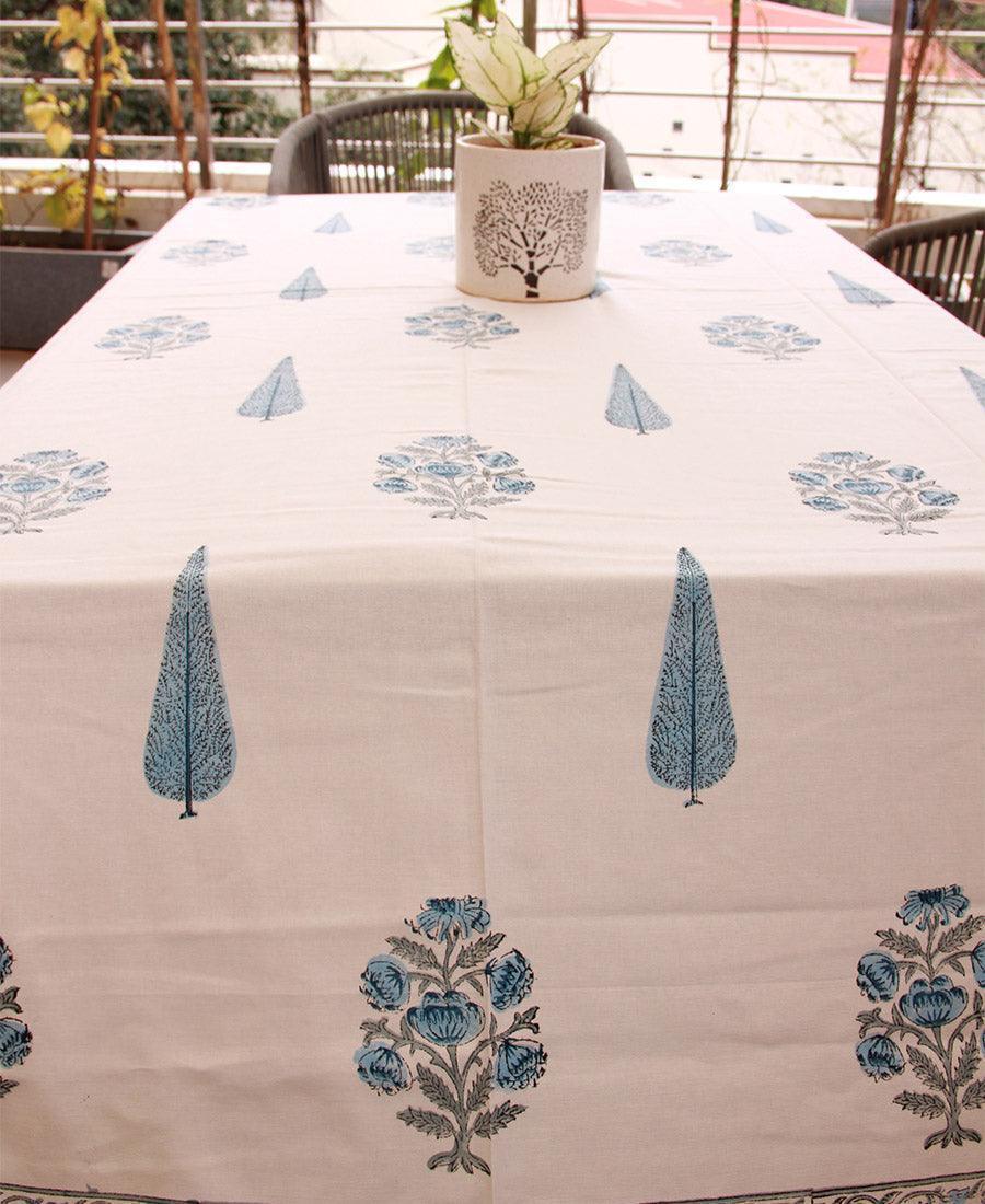 Blue Water Lily Table Cover - Moriyo Decor