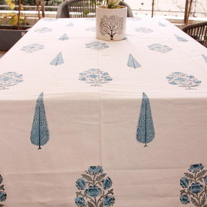 Blue Water Lily Table Cover - Moriyo Decor