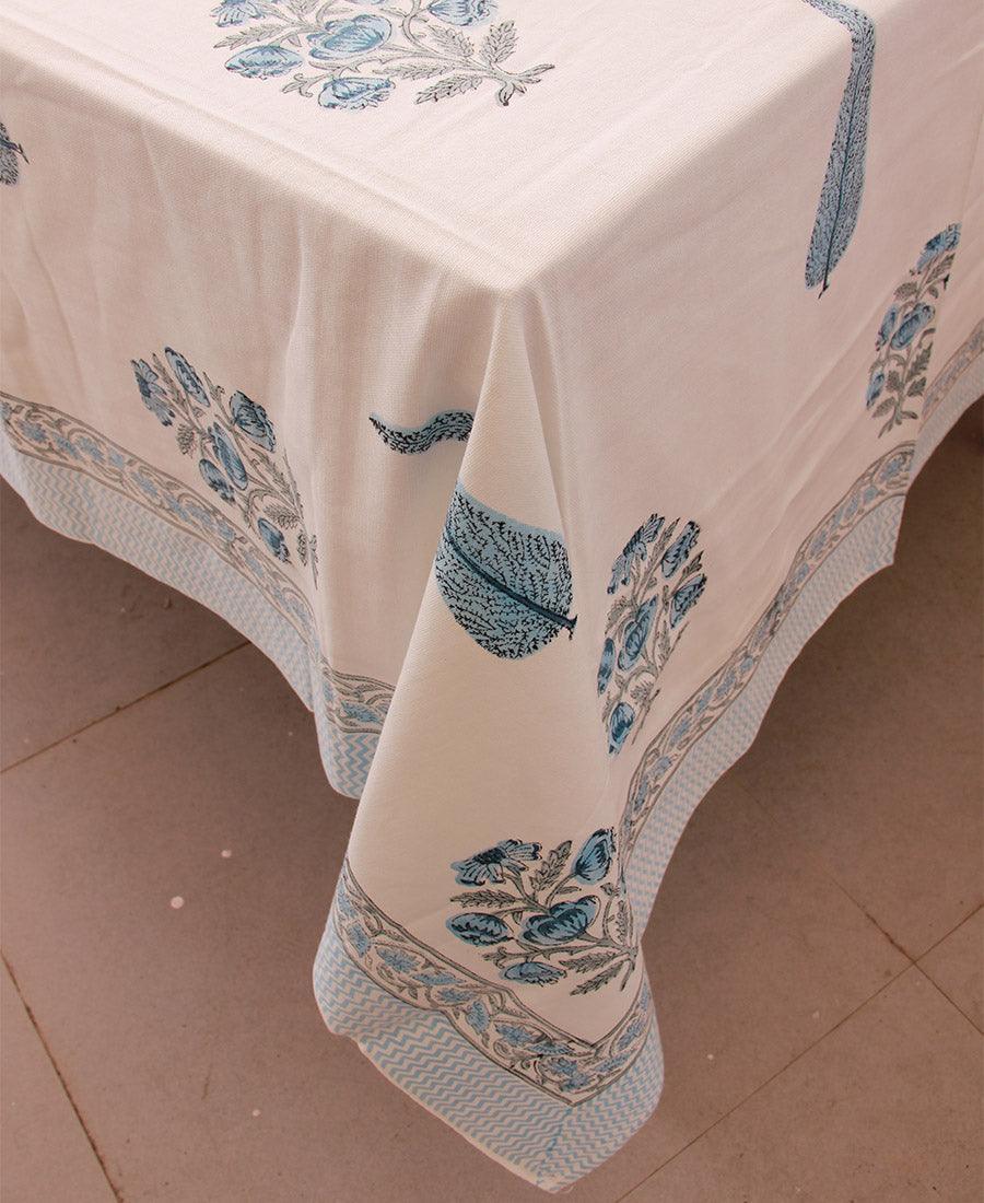 Blue Water Lily Table Cover - Moriyo Decor