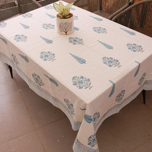 Blue Water Lily Table Cover - Moriyo Decor