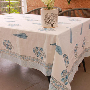 Blue Water Lily Table Cover - Moriyo Decor