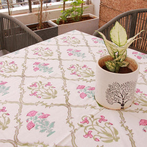 Tulip & Marigold Pink Table Cover - Moriyo Decor