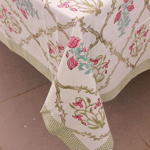 Tulip & Marigold Pink Table Cover - Moriyo Decor