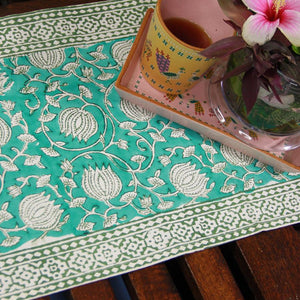 Gaandhar Ke Hare Kamal Table Runner - Moriyo Decor