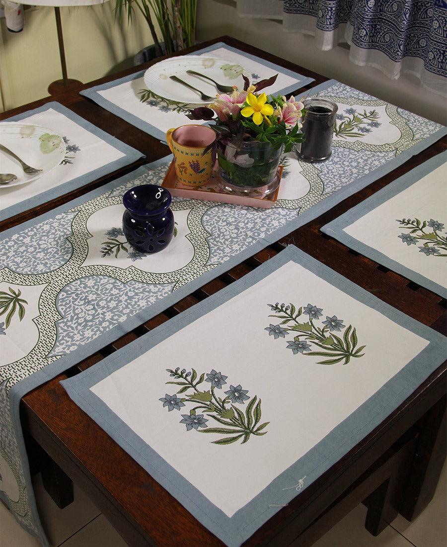 Blue Orchid Table Mat Set - Moriyo Decor