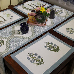 Blue Orchid Table Mat Set - Moriyo Decor