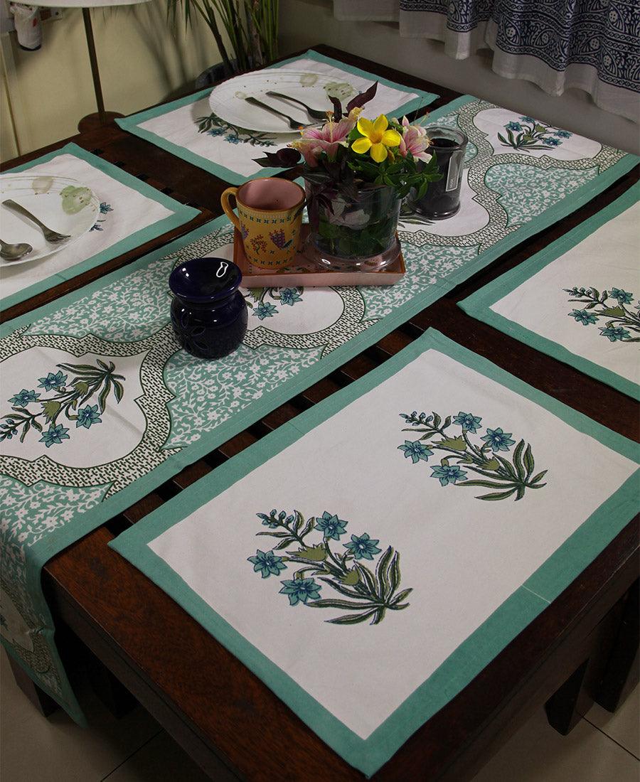 Green Orchid Table Mat Set - Moriyo Decor