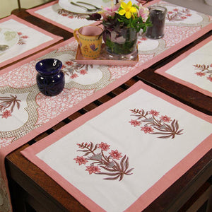 Royal Red Floral Boota Table Mat - Moriyo Decor