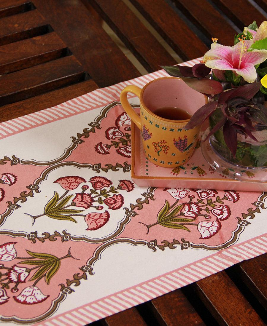 Royal Pink Floral Boota Table Runner - Moriyo Decor