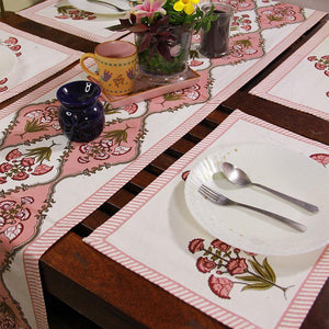 Royal Pink Floral Boota Table Runner - Moriyo Decor