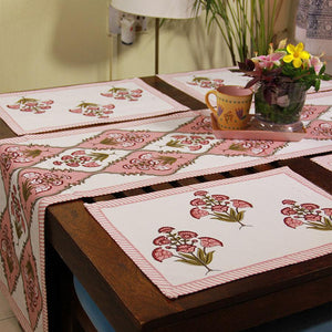 Royal Red Floral Boota Table Mat - Moriyo Decor