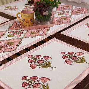 Royal Red Floral Boota Table Mat - Moriyo Decor