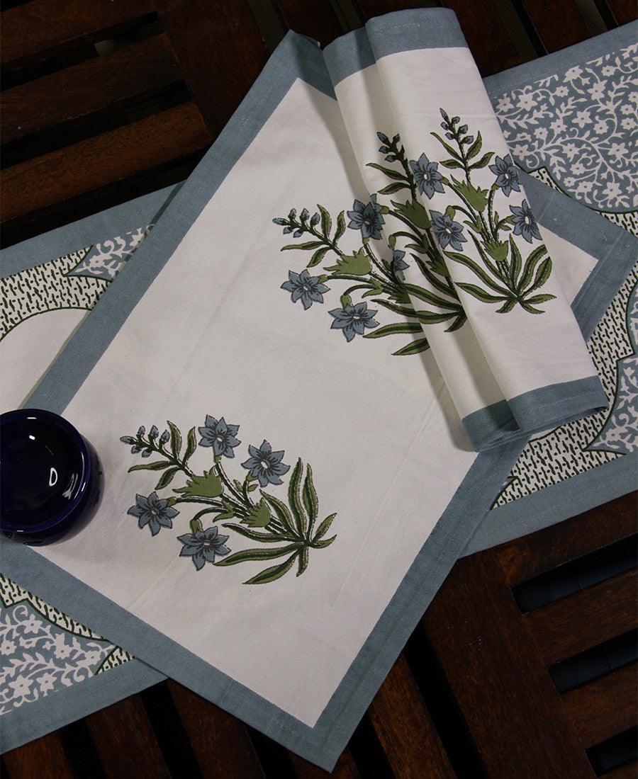 Blue Orchid Table Mat Set - Moriyo Decor