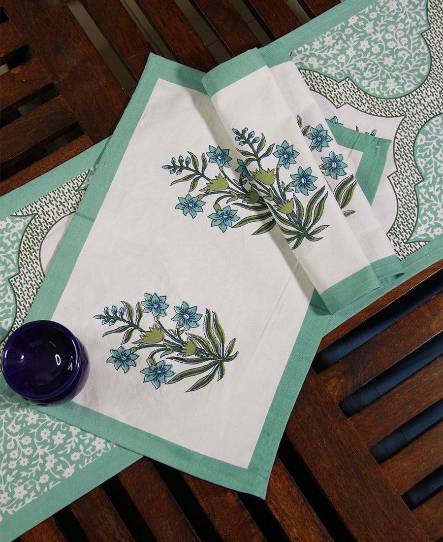 Green Orchid Table Mat Set - Moriyo Decor