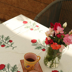 Red Rose Table Cover - Moriyo Decor