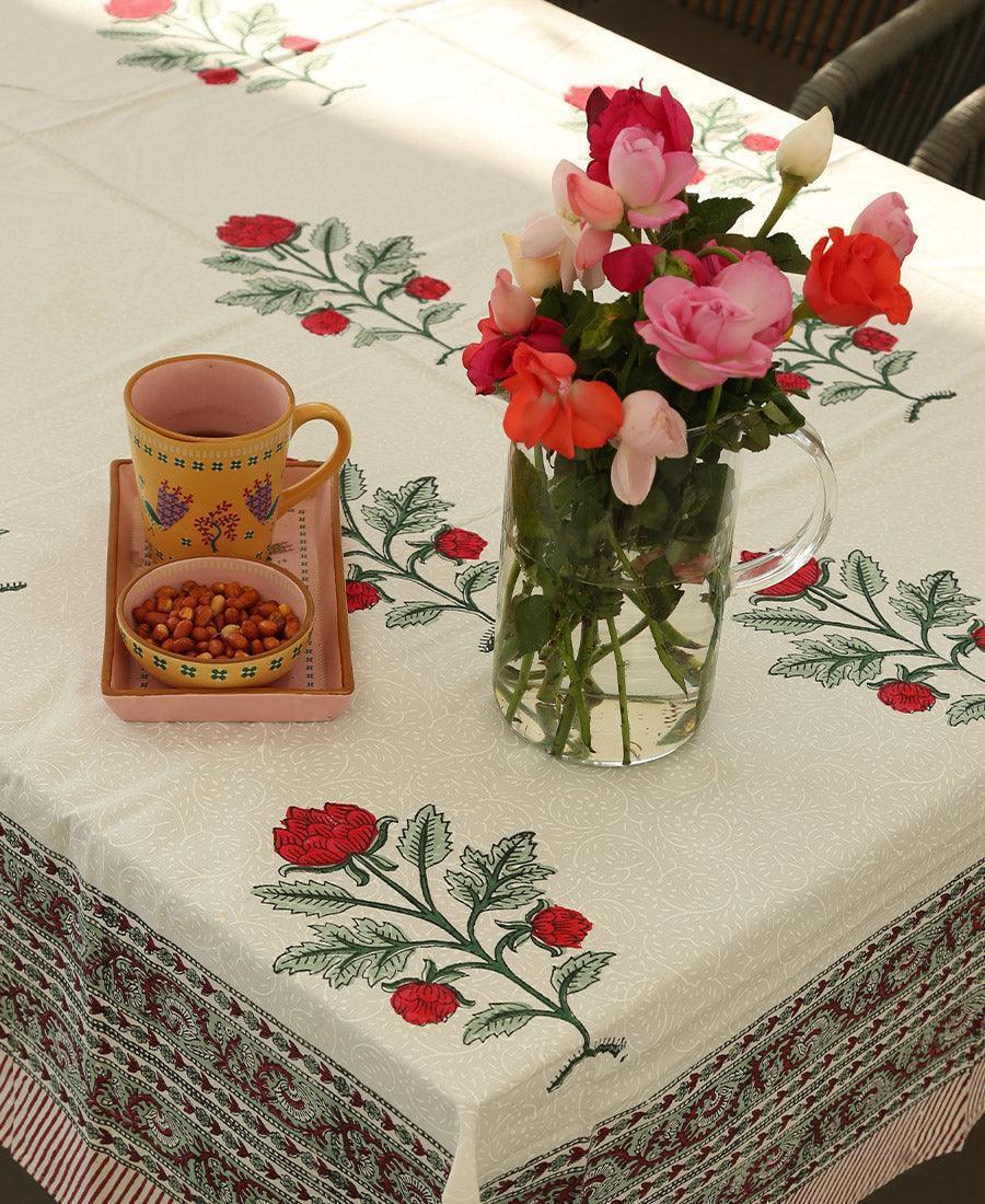 Red Rose Table Cover - Moriyo Decor