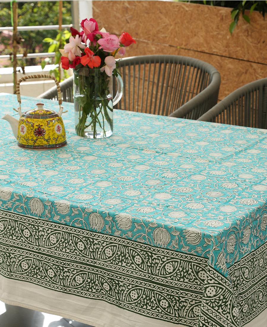 Gaandhar Ke Hare Kamal Table Cover - Moriyo Decor