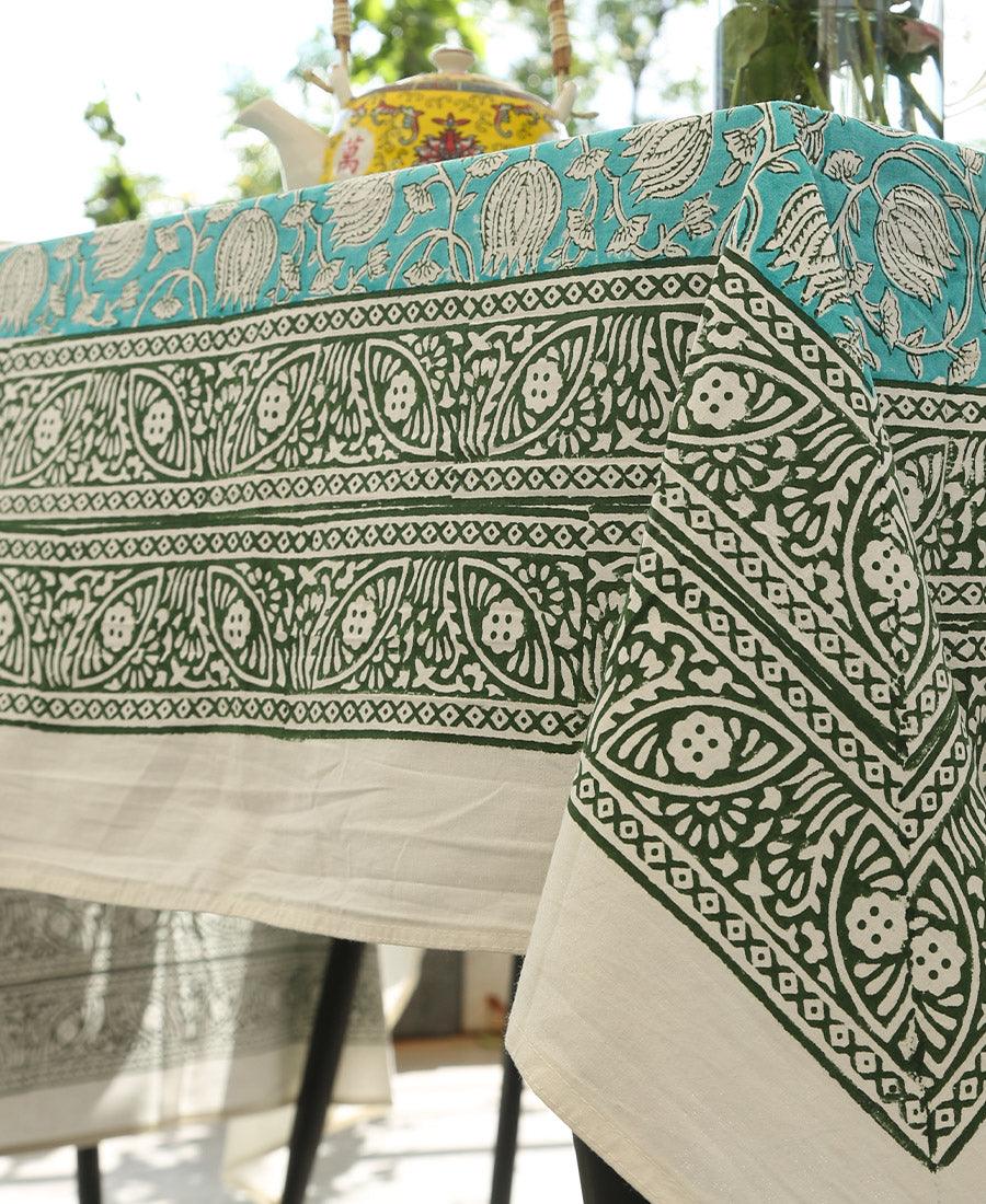 Gaandhar Ke Hare Kamal Table Cover - Moriyo Decor