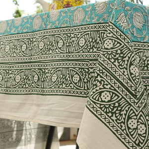 Gaandhar Ke Hare Kamal Table Cover - Moriyo Decor