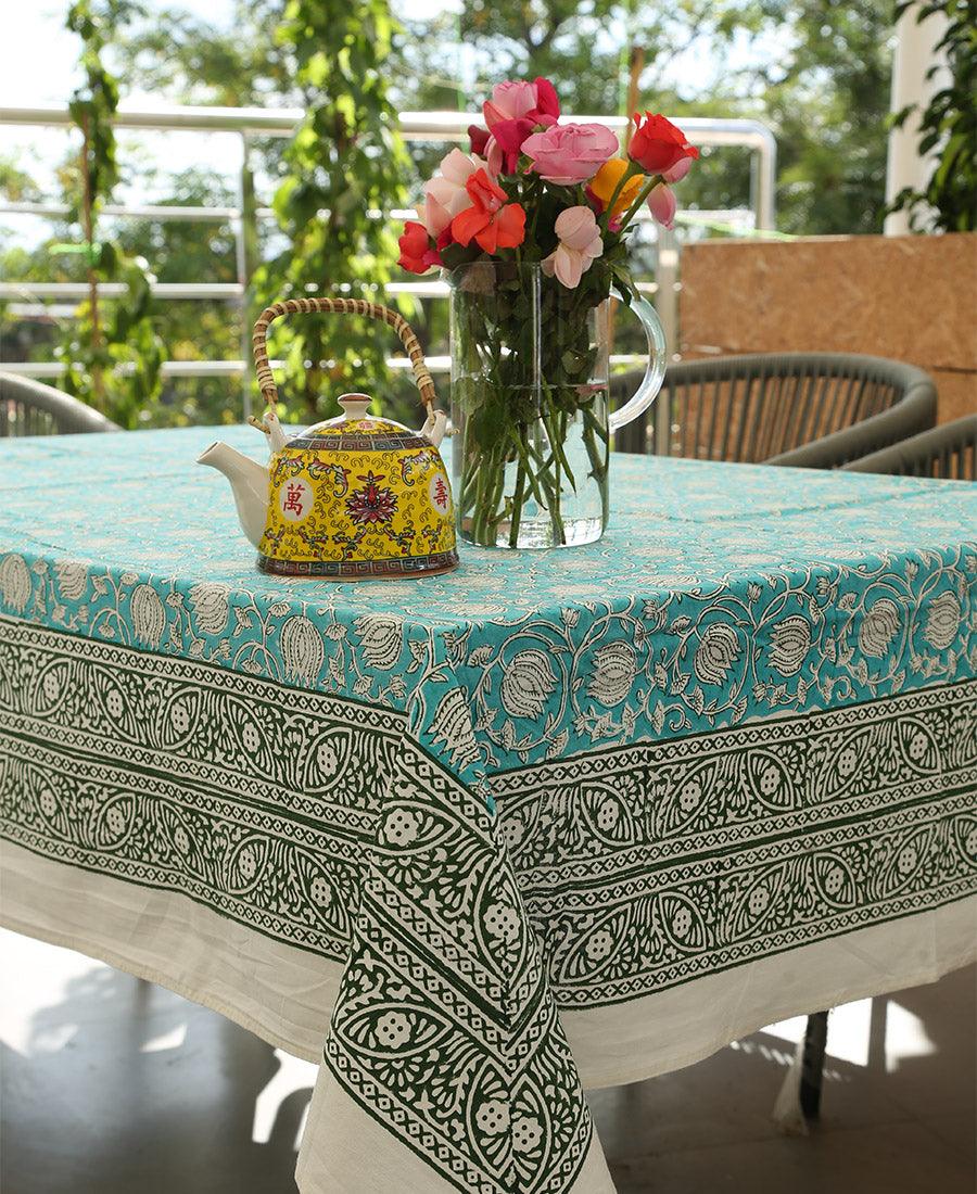 Gaandhar Ke Hare Kamal Table Cover - Moriyo Decor