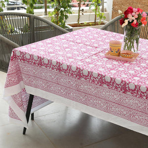 Gaandhar Ke Gulaabi Kamal Table Cover - Moriyo Decor