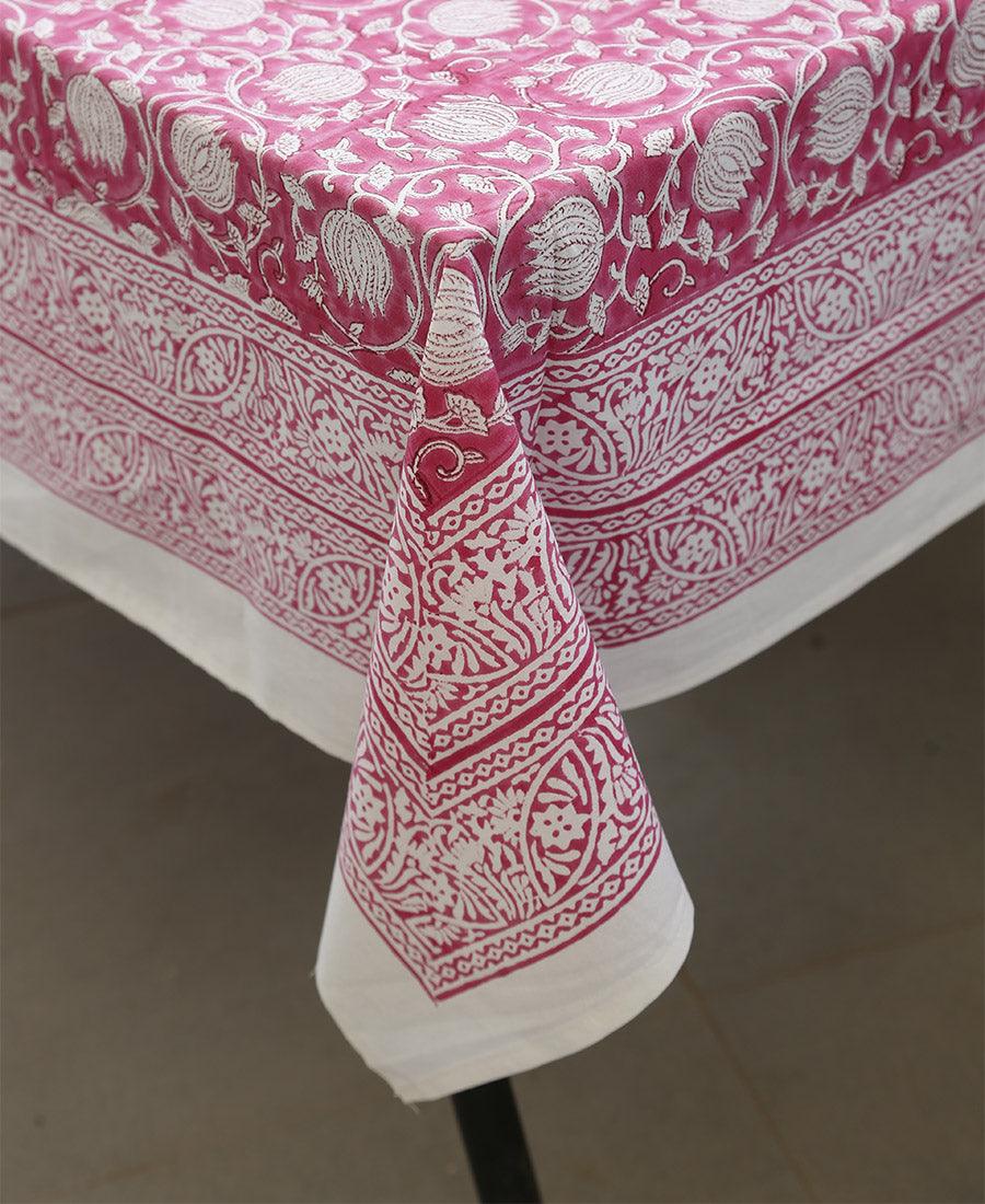 Gaandhar Ke Gulaabi Kamal Table Cover - Moriyo Decor