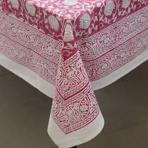 Gaandhar Ke Gulaabi Kamal Table Cover - Moriyo Decor