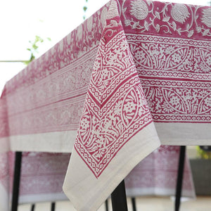 Gaandhar Ke Gulaabi Kamal Table Cover - Moriyo Decor