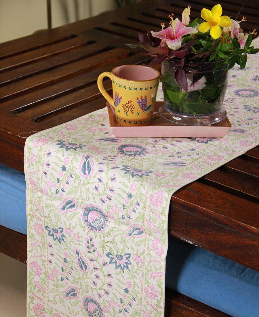 Mughal Mirage in Flouroscents Table Runner - Moriyo Decor