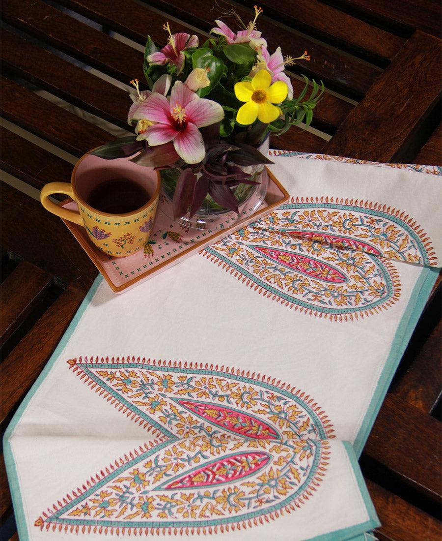 Rangeen Pankhudi Table Runner - Moriyo Decor