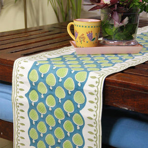 Blue & Green Table Runner - Moriyo Decor