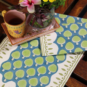 Blue & Green Table Runner - Moriyo Decor