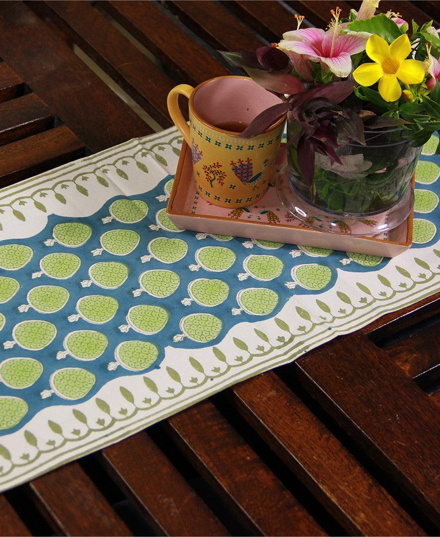 Blue & Green Table Runner - Moriyo Decor