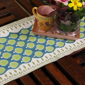 Blue & Green Table Runner - Moriyo Decor